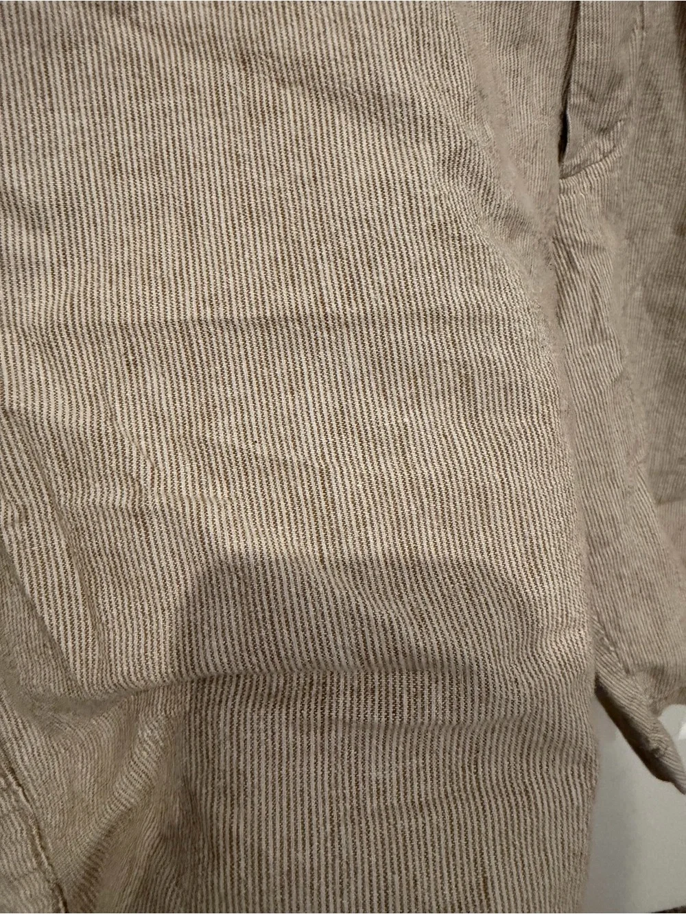 Banana Republic Men’s Linen Blend Shorts | 38 | Khaki & White